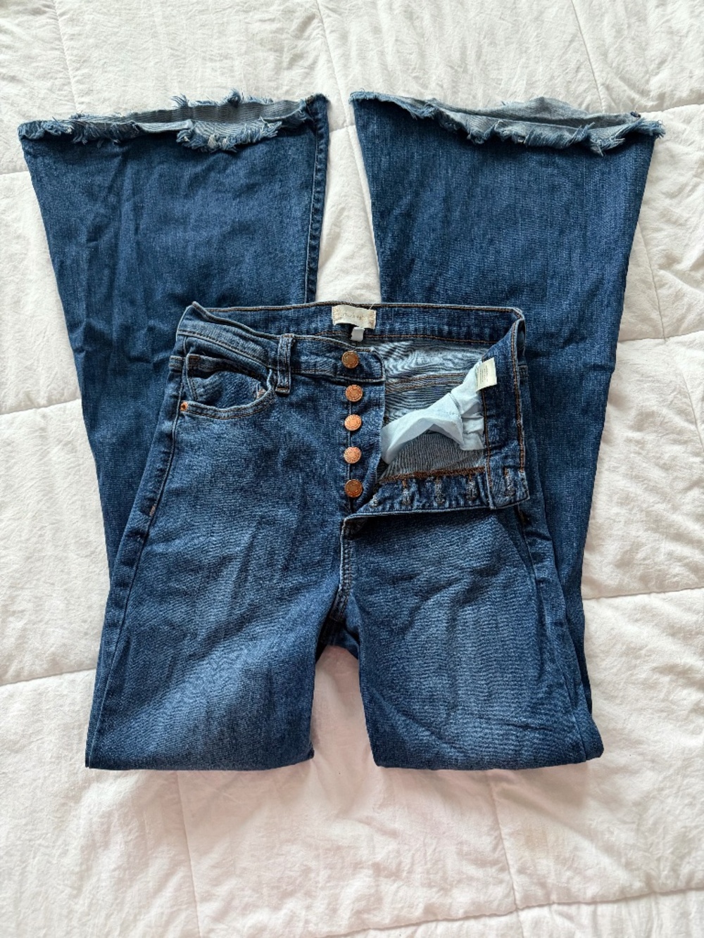 Altar'd State Blue Jeans Stretch Flare High Rise